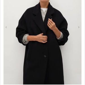 mango oversized wool coat size xs